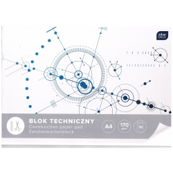 Blok techniczny  A4  10-kartkowy  ,    170g/m2
